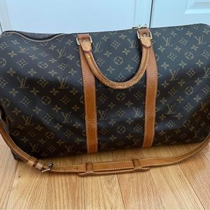 100% authentic Louis Vuitton Brown Monogram Keepall 50